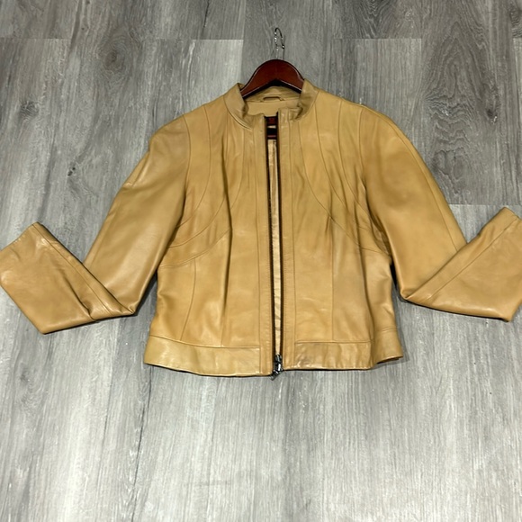 Calfskin leather bomber jacket - Picture 1 of 5